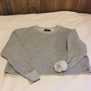 American eagle gray cropped sweater